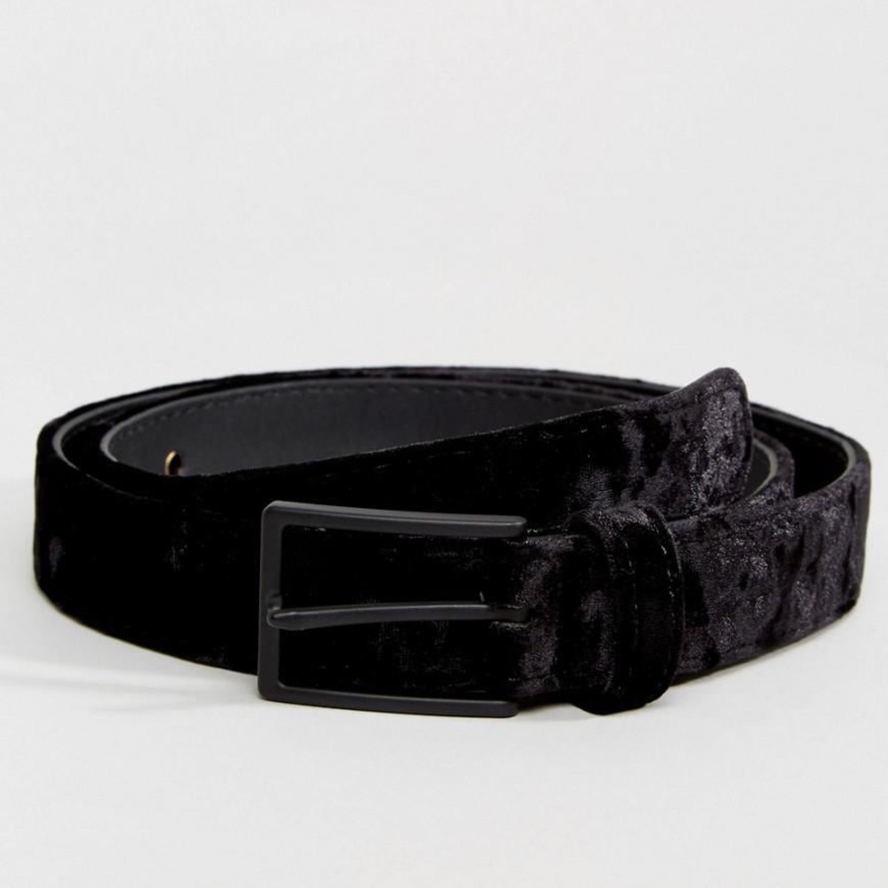 MOVING SALE | Buy by 2/21 | ASOS Black Velvet Belt, S